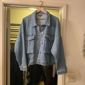 Denim cropped jacket size 3X
